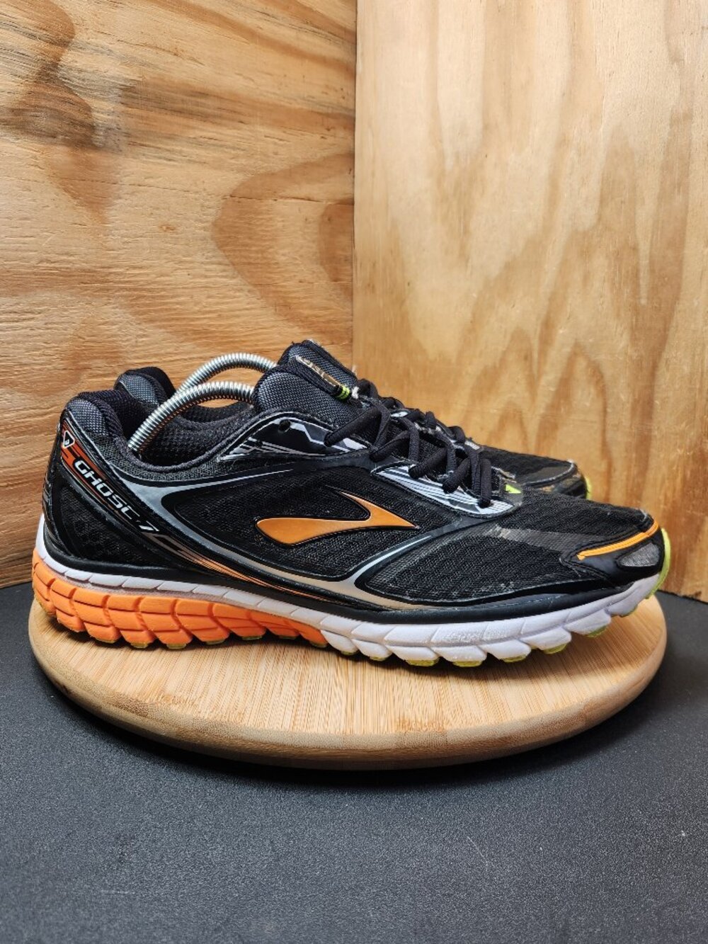 Brooks Ghost 7 Mens Black Running Shoes Sneakers Size 11.5